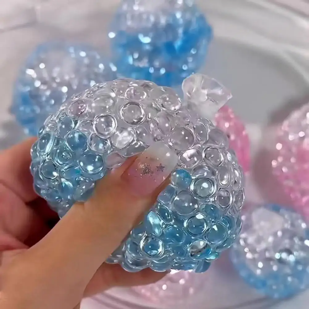 Stressabbau-Spielzeug, Stressabbau-Bälle für Kinder, Teenager, Erwachsene, 2er-Pack, mit Perlen gefüllt, Angst-Squeeze-Spielzeug, tragbar, weich, TPR für Angst
