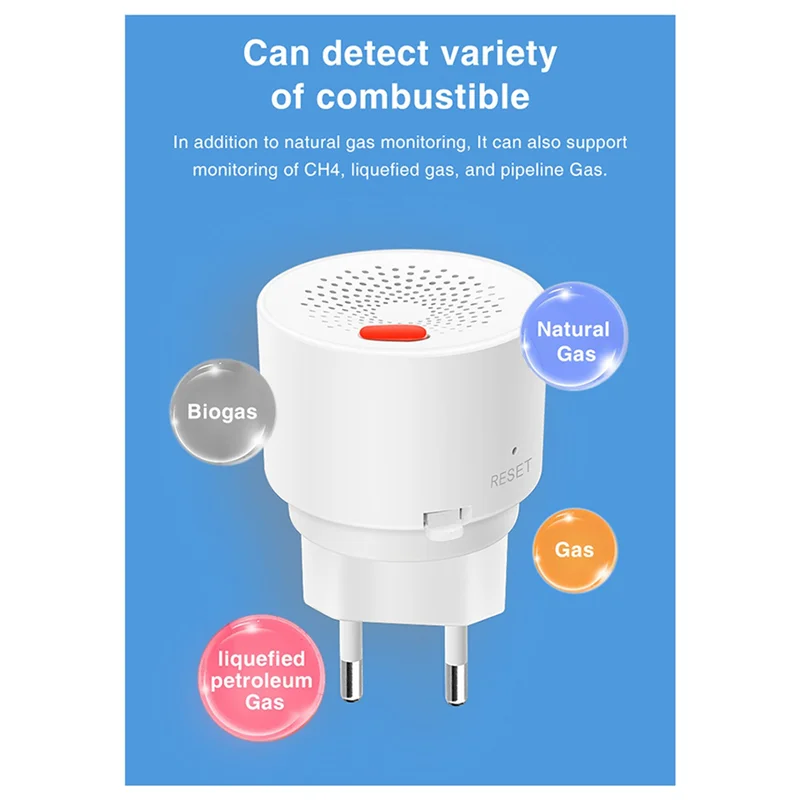 

A69Z 2X Zigbee датчик природного газа горючий бытовой умный сжиженный нефтяной газ сигнализация утечки детектор пожарная безопасность защита EU-PLUG