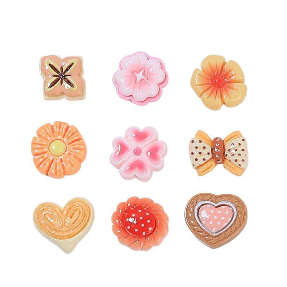 20PCS Shiny Mini Chinese Desserts Miniature Flat Back Resin Cabochons For Hairpin Scrapbooking DIY Home Decor Craft Accessories