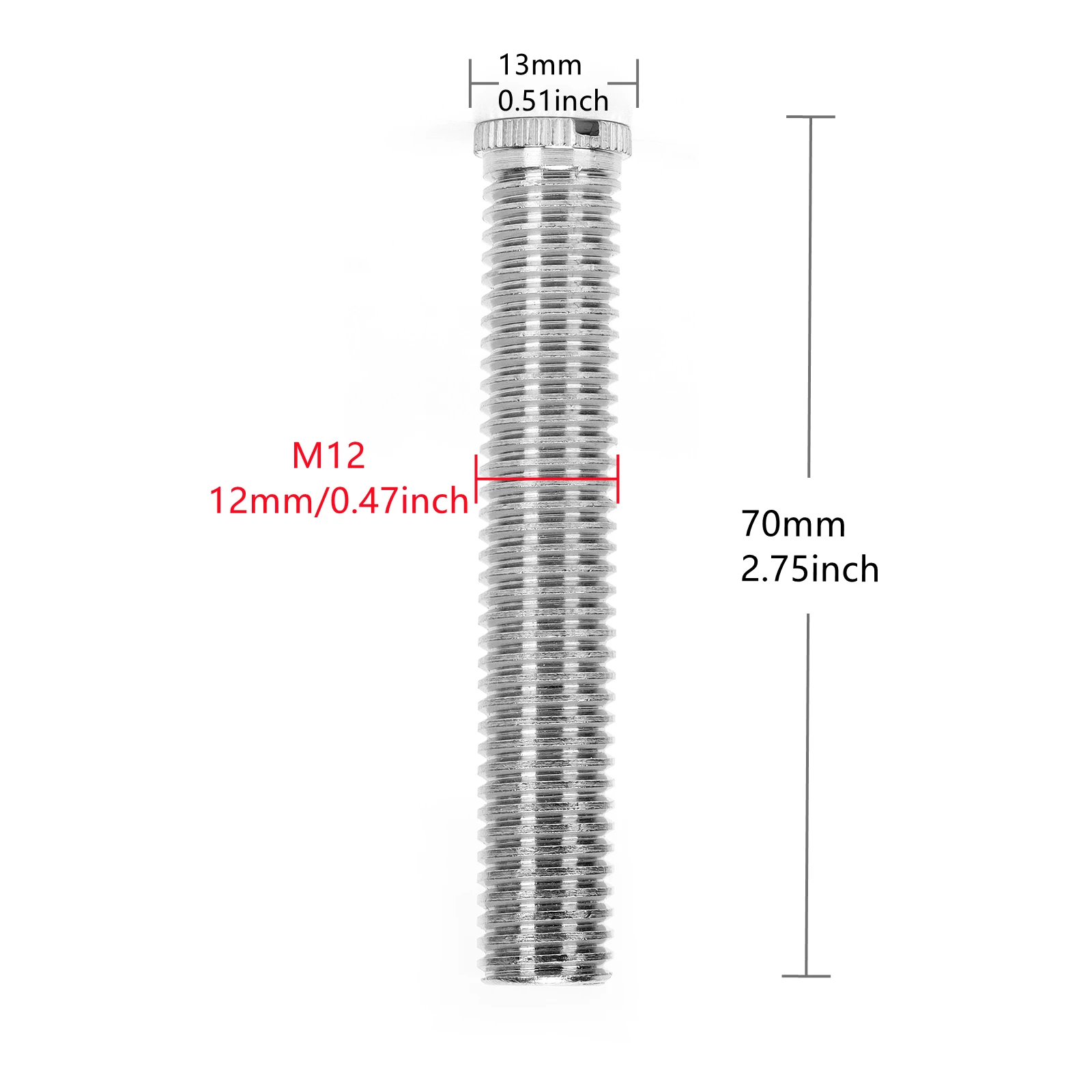 Tornillo de extensión de perno de conexión para fregadero de cocina, cobre cromado para altura extendida, fregadero grueso, tapón de colador de