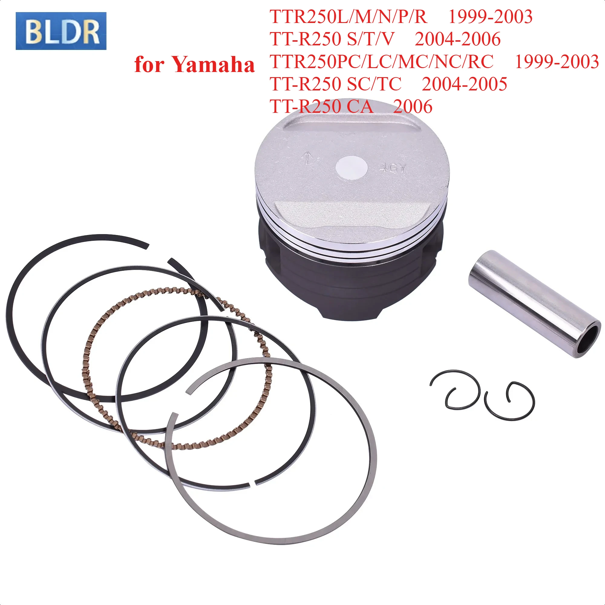 

73mm Pin 18mm Height 47.3mm Motorcycle Engine Piston Rings Kit for YAMAHA TTR250 1993 1994 TT-R250 TTR 250 2004-2006