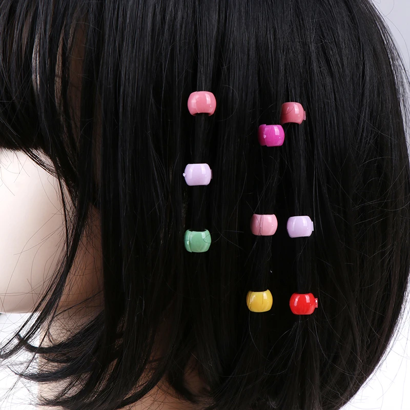 100pcs/set Hair Braids Maker Beads Headwear Cute Candy Colors Plastic Hairpins Hair Claw Clips For Women Girls Hair Accessories