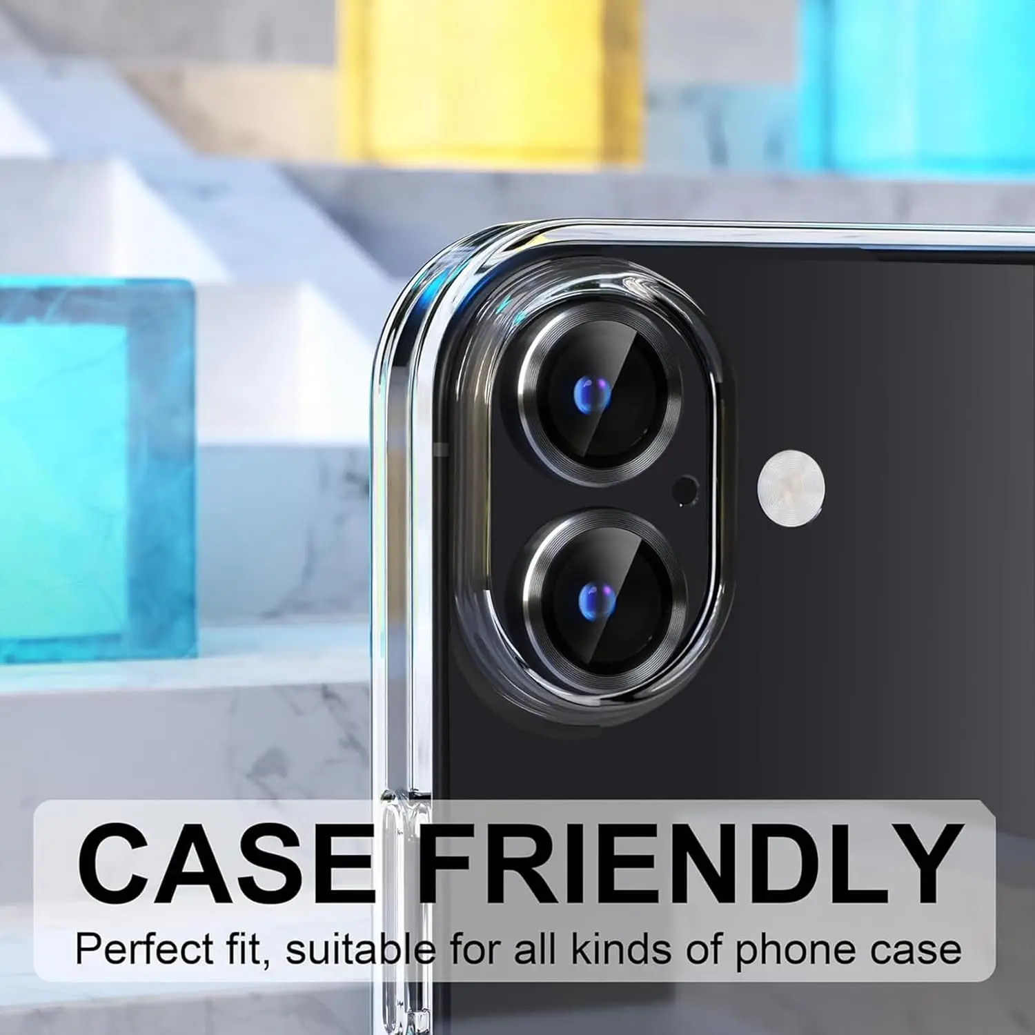 2PCS Black Titanium Camera Lens Protector Cover for iPhone 16 Pro Max 15 Plus 14 13 Mini 12 11 16Pro Tempered Glass Protection