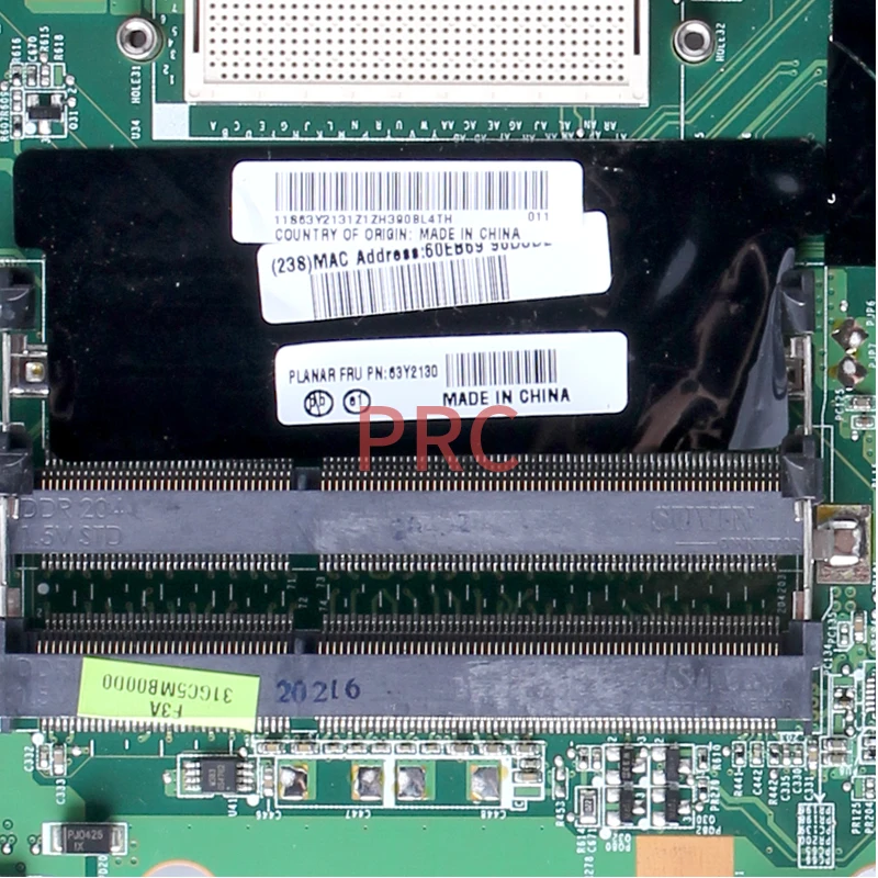 Carte mère d'ordinateur portable pour LENOCalculator E40, DAGC5AMB8F0 AVEN55 63Y2130, carte mère d'ordinateur portable