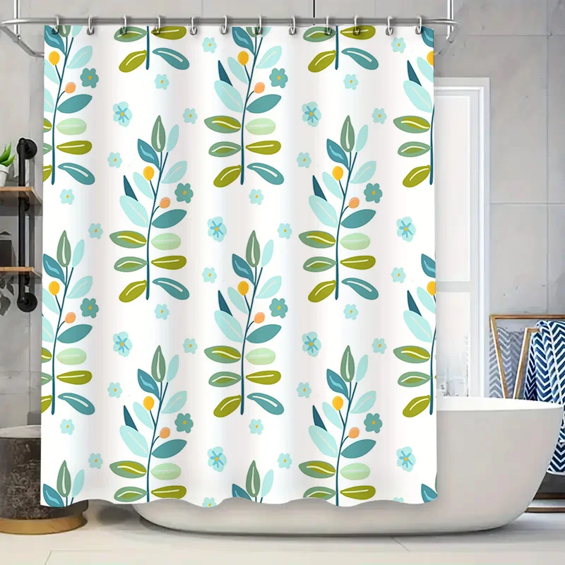Decorative Shower Curtains with Floral Patterns Modern Bathroom Decor for Home Use