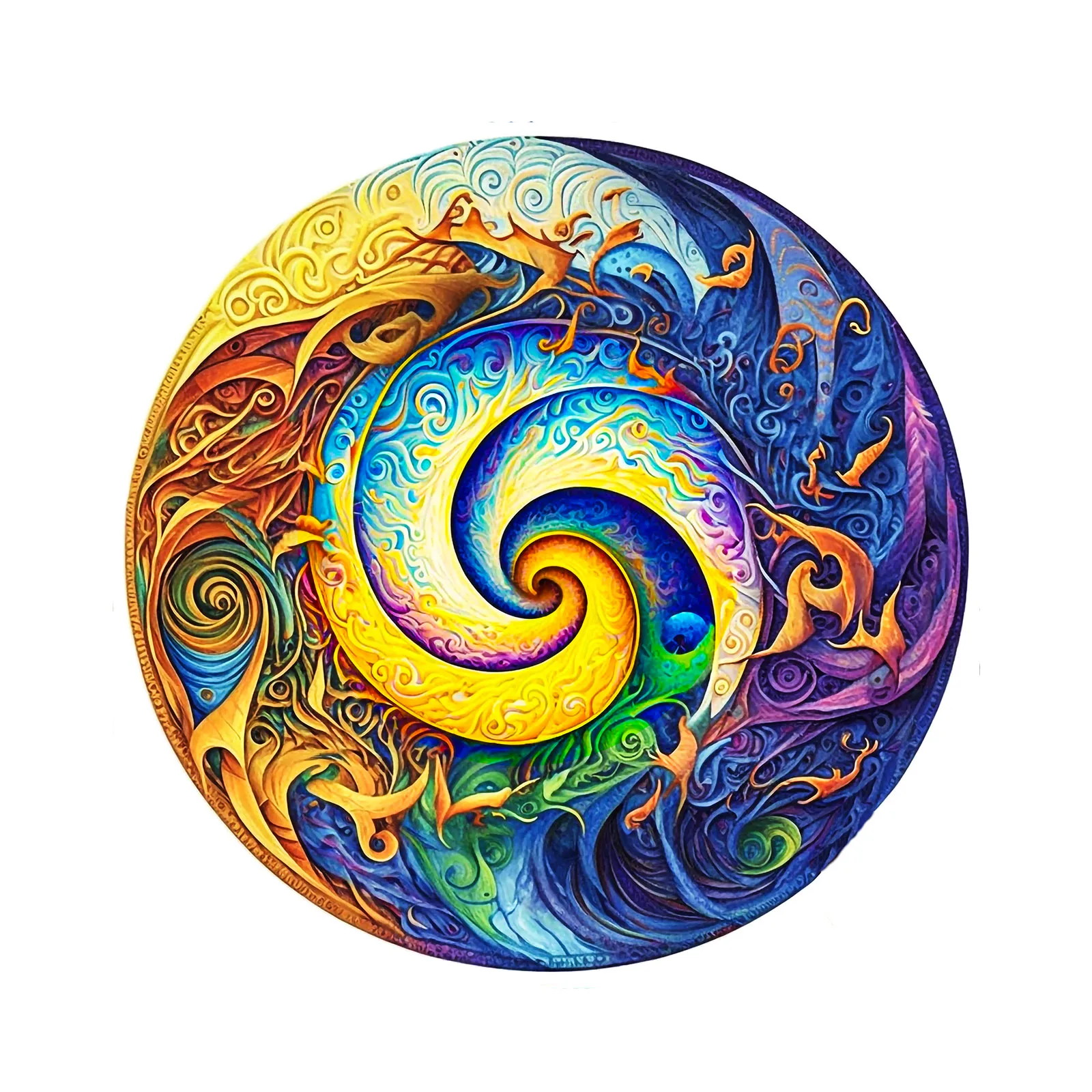 

Colorful Patterns Wooden Puzzle, Irregular Animal Shapes, Stress Relief Toys, Holiday Birthday Gift