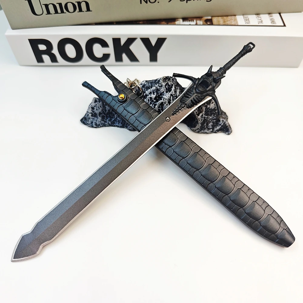 Espada de Rebelión de Dante de Devil May Cry 5 de 23 cm (9.05 pulgadas) con Funda, Modelo de Espada Pop-up, Artesanía de Aleación, Juguete, Adorno