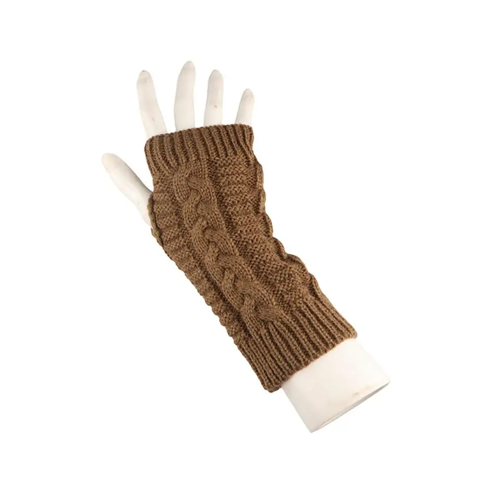 Fashion Touch Screen Knitted Gloves Fingerless Outdoor Riding Mittens Twists Gloves Warm Korean Style Wool Gloves Cycling