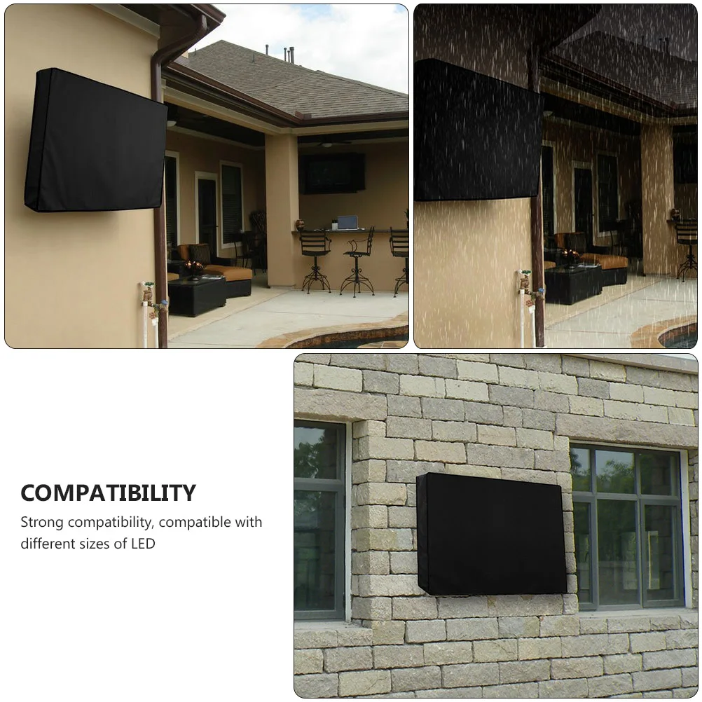 

36-38 Inch Outdoor Cover Weatherproof Water-Resistant Screen Protector For Led Lcd Plasma Tvs Durable 600D Polyester Pvc