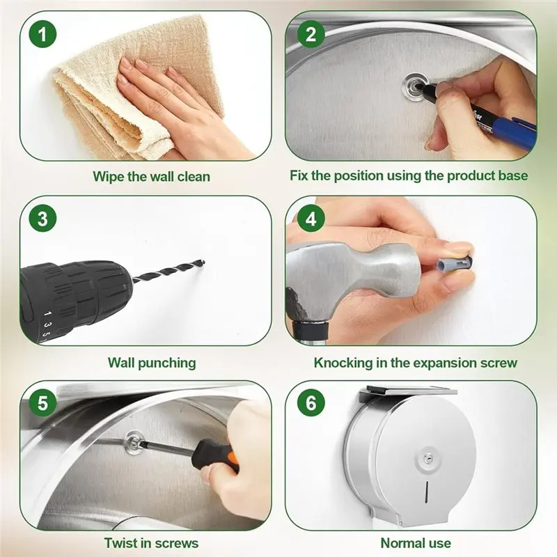 YANA50I Commercial Stainless Steel Jumbo Toilet Paper Dispenser With 9 Inch Lockable Wall Mount Holder Shelf