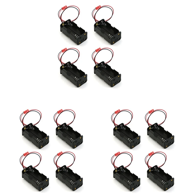 12Pack 6V 4XAA Battery Container Case Holder Pack Box JST Plug Receiver For HSP Redcat 1/8 1/10 RC Nitro Power Car Truck