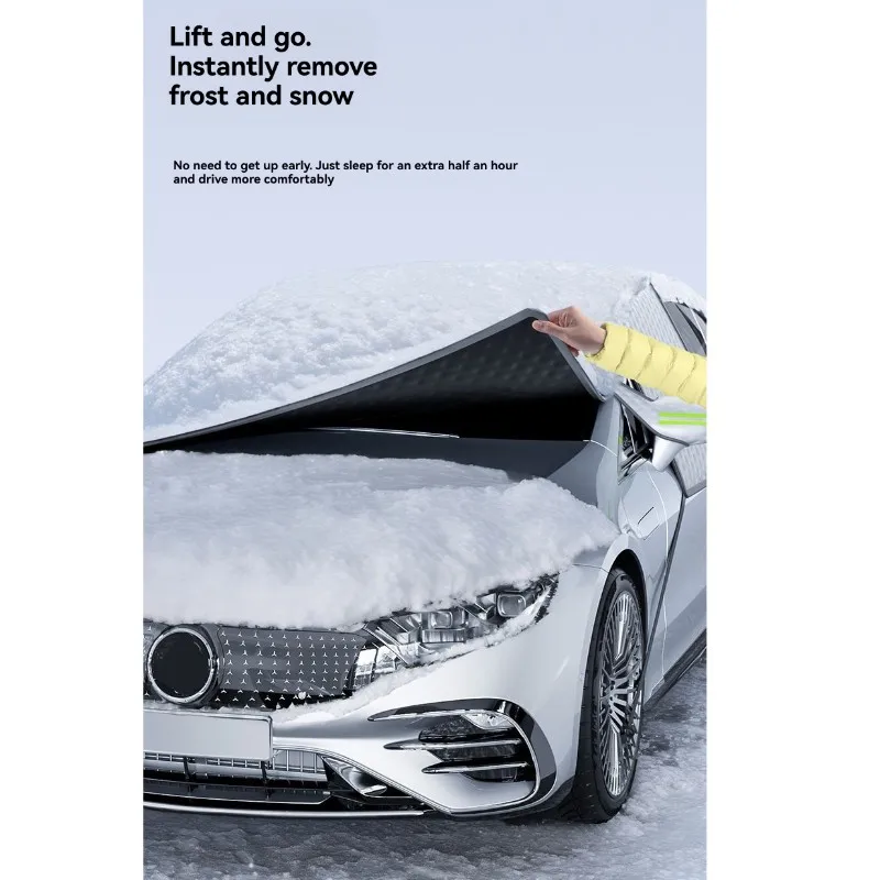 

Anti-Frost Shield Waterproof Fabric Car Snow Cover Thickened Universal Front Windshield For Winter
