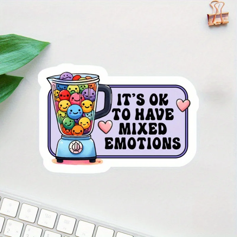 

This sticker expresses mixed emotions - Durable Paper Sticky Notes，Suitable for Laptop、Car、Luggage、Skateboard