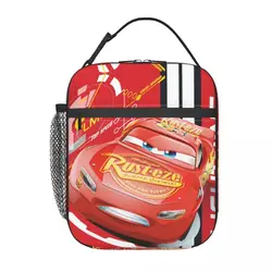 Custom Lightning Mcqueen Cars Lunch Bag for Women Cooler Thermal Insulated Bento Box Office Picnic Travel Waterproof Tote Bags