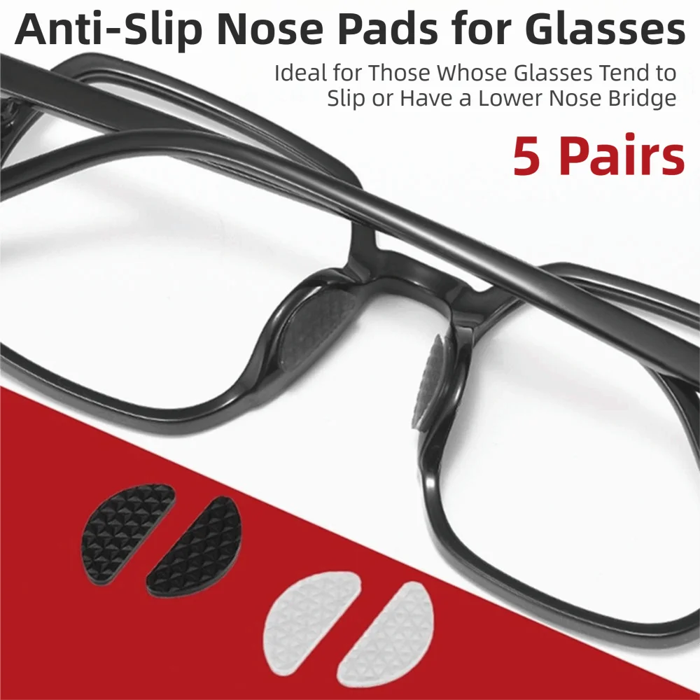 Soft Glasses Nose Pad Long Lasting Silicone Eyeglass Nose Support Self Adhesive Thin Sunglasses Nose Bridge Patch or Glasses
