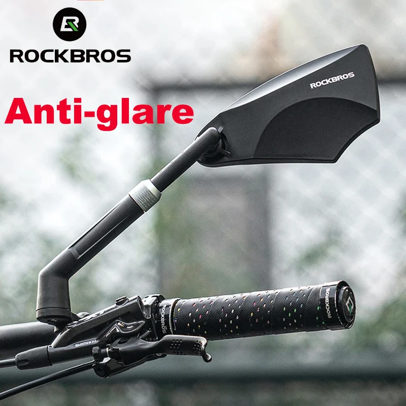 

ROCKBROS Велосипедное зеркало заднего вида, универсальное, широкий диапазон 360° ° Регулируемое зеркало для безопасности горного дорожного велосипеда, мотоцикла, скутера