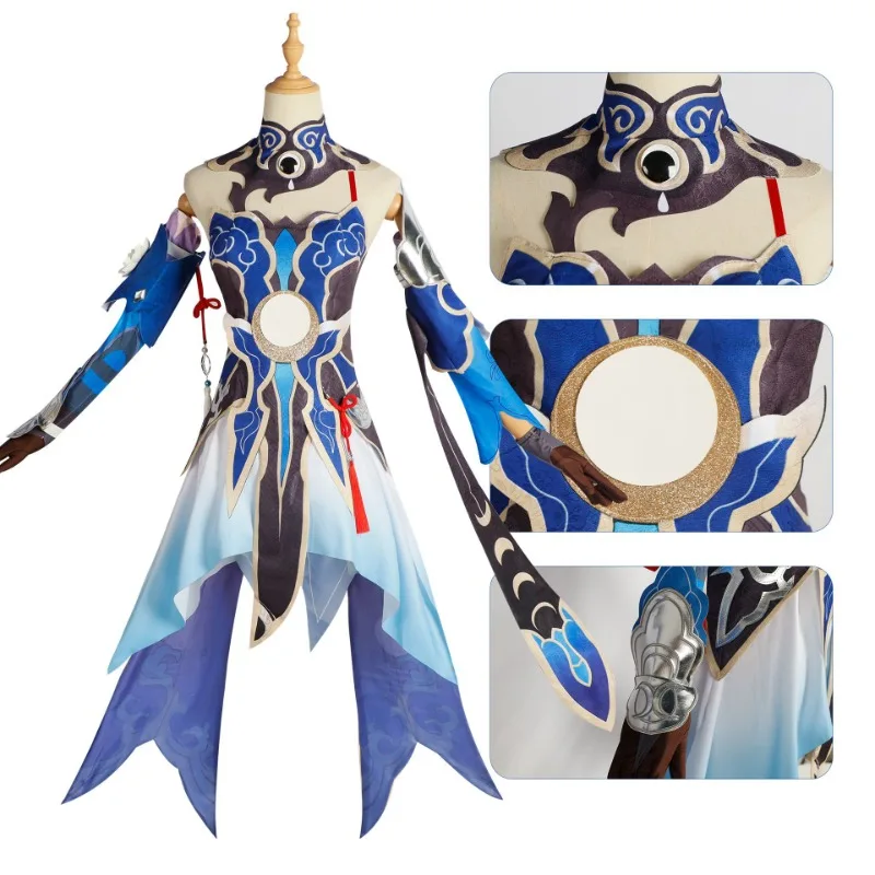 Jingliu-Costume de Cosplay de l'Impact de Xianzhou Luofu, Ensemble Complet de Robe, Uniforme de Jeu Star Rail