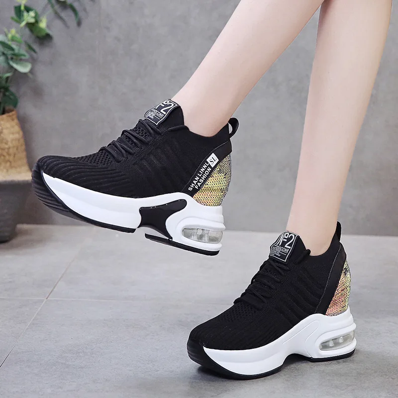 2022 Brand Women Sneakers Platform Chunky Sneakers Female White Casual Shoes women Designer Trainers Comfort Thick Sole Sneakers