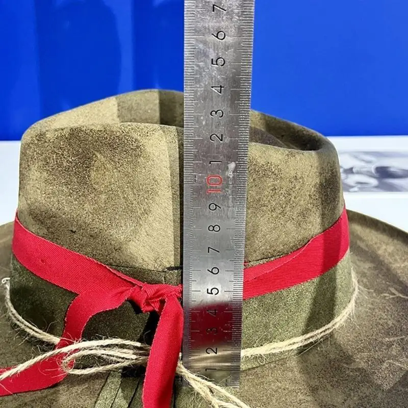 652F Vintage Distressed Hat Adult Roleplay Hat Party Headwear Formal Event Fedoras