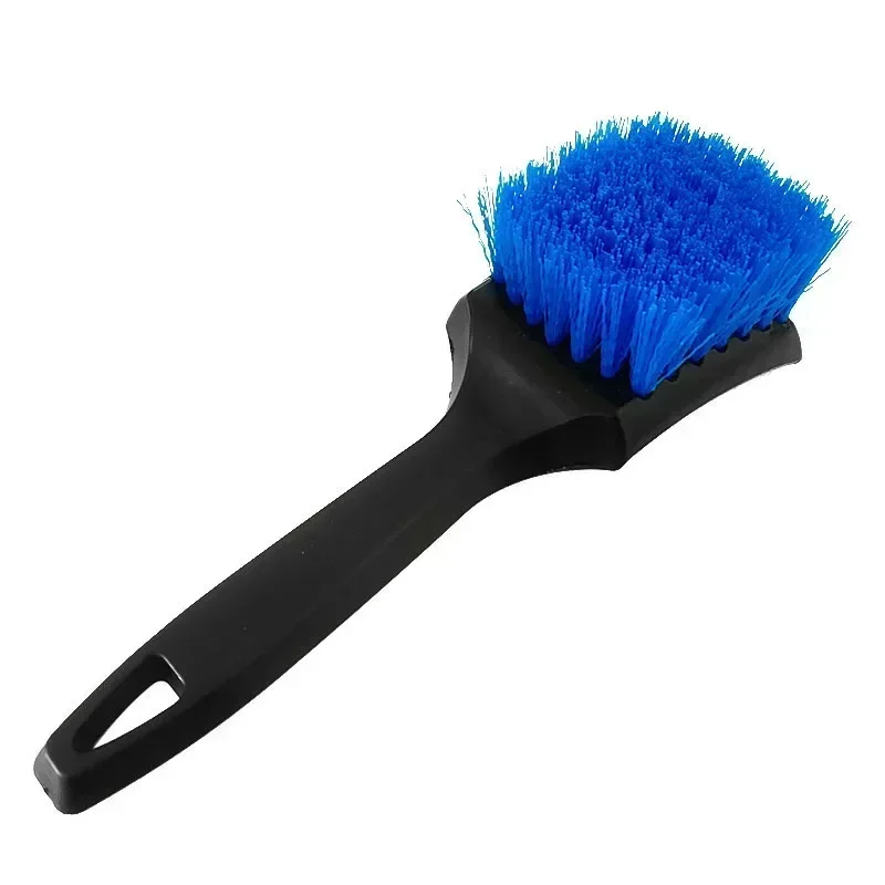 Brosse Noire Multifonctionnelle pour Voiture, Outil de Lavage Automobile, Anneau en Acier pour Moyeu de Roue, Coussretours de Pied pour Livres en Tissu, 1 Pièce