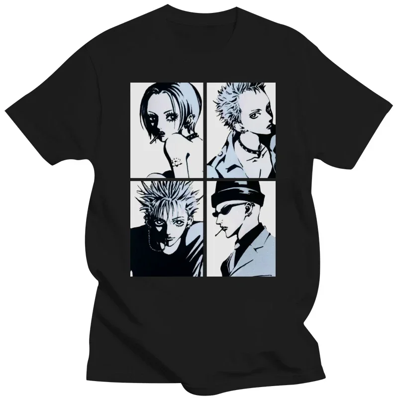 Nana Osaki T Shirt Men Pure Cotton Tee Tops Ai Yazawa Japanese Anime Manga Tshirts Short Sleeve Fashion Graphic T-shirt