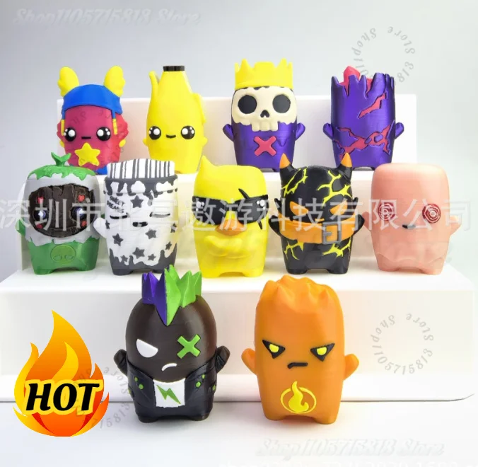 Cute 3D Printed Cartoon Monster Statue Kawaii Mini Alien Statue Desktop Decoration Collectible Unique Holiday Birthday Gift