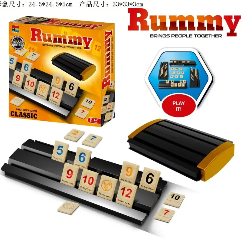 Digital Mahjong Rummy Tabletop Game Number Matching Strategy Board for Multiplayer Social Party Entertainment Friends Game Night