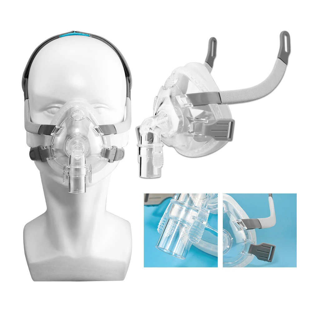 For CPAP Full Face Mask Comfortable Sponge Mouth And Nose Mask Respirator For Cushion Travel Sleep Apnea Anti Snoring Stopper