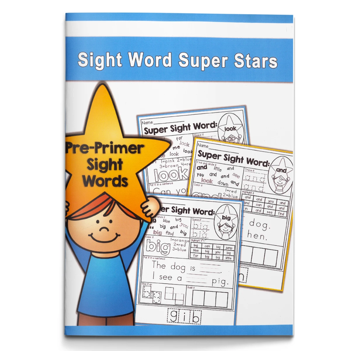 English Words Coloring Book for Kids, Cute Cartoon Patterns, Preschool Early Learning Activity Book, Fun English Learning