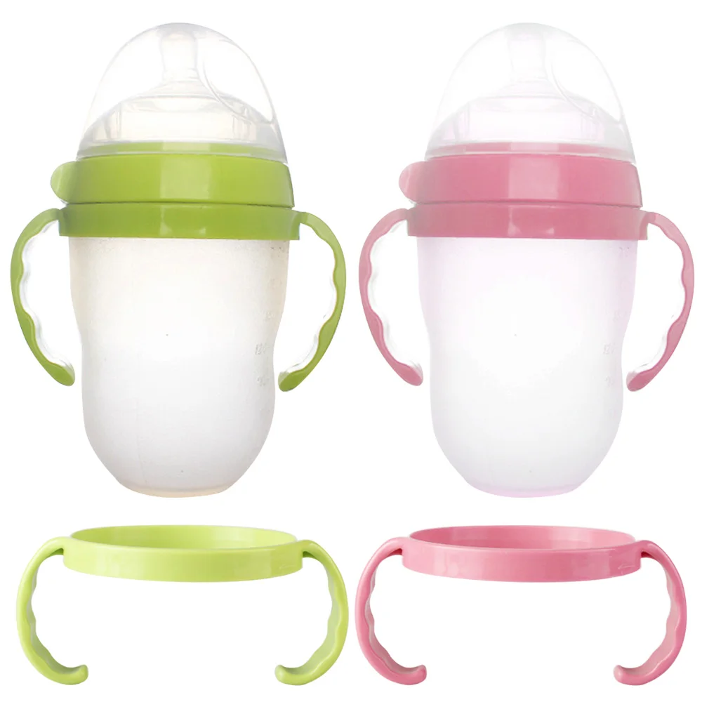 2PCS PP Heat Resistance Baby Feeding Bottle Handle Infant Milk Bottle Grip for Comotomo Baby Bottles Accessories