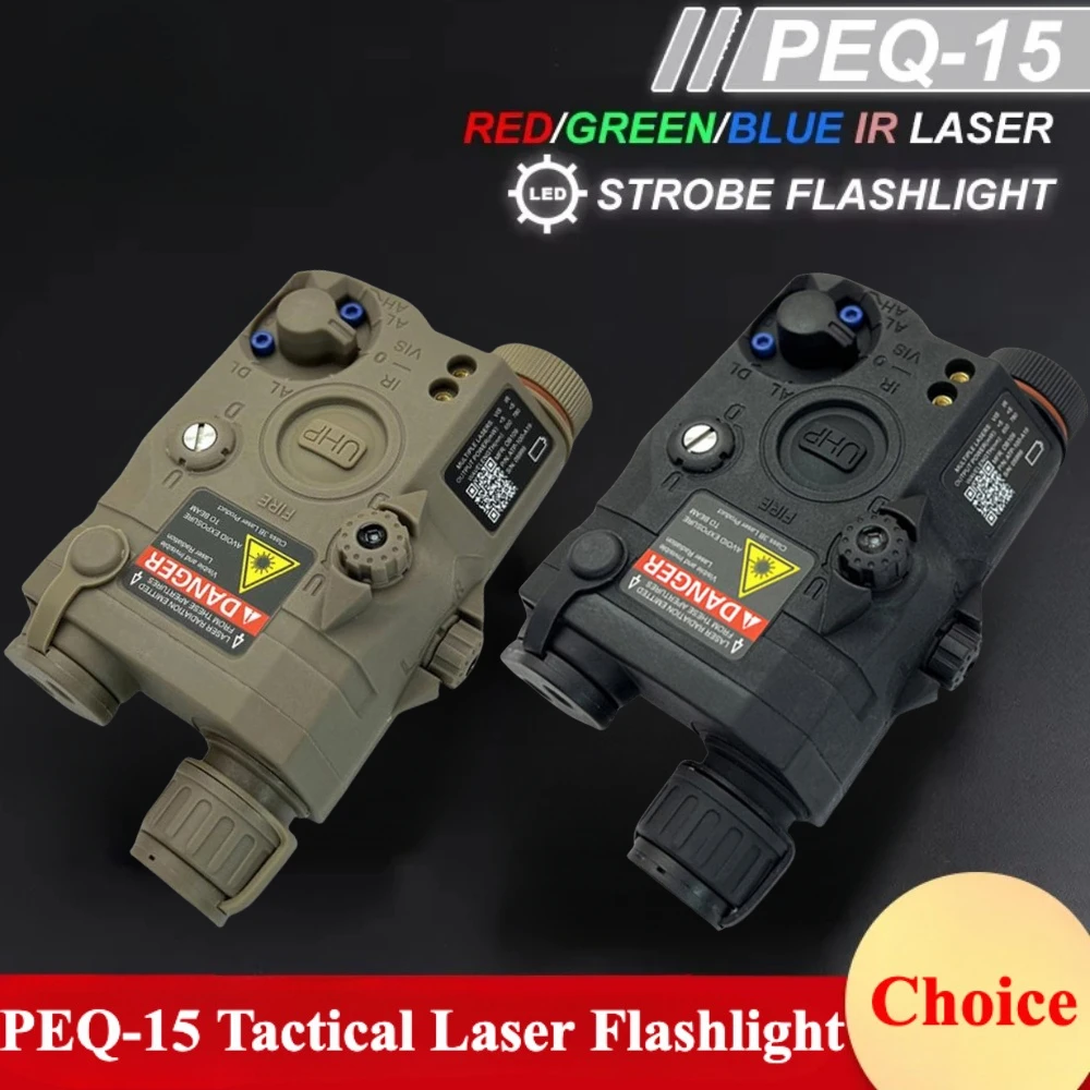 

Tactical PEQ15 IR Illumination Weapon Gun Light Red Green Dot IR Laser Sight Hunting LED Flashlight for 20MM Picatinny Rail