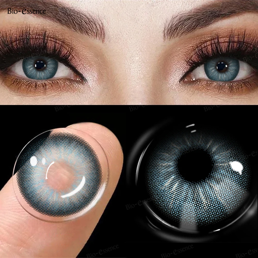 Bio-essence 1 Pair Colored Contact Lenses Pupils Fashion Brown Lenses for Makeup Cosplay Lenses High Quality Natural Pupils Year