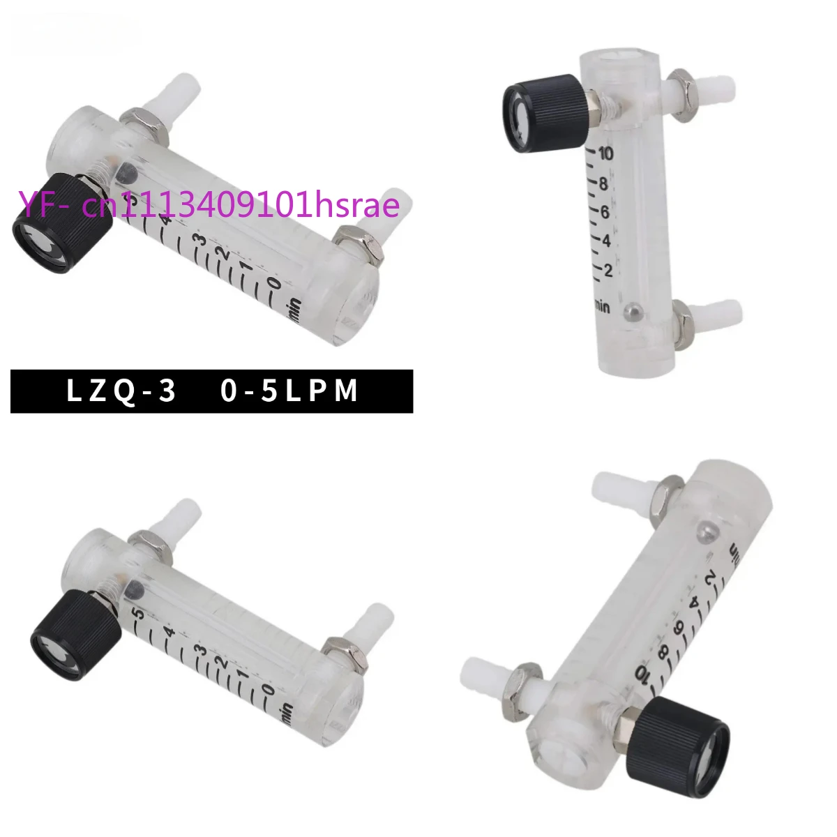 LZQ-3 Adjustable Oxygen Flow Meter 0-5 LPM 0-10 LPM High-precision Gas Flowmeter with Control Regulator Valve