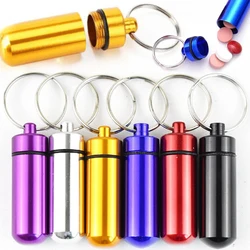 1/5pcs Mini Portable Aluminium Pill Case Keychain Outdoor Pocket Pill Box Container Bottle Case Hearing Protection Earplugs Box