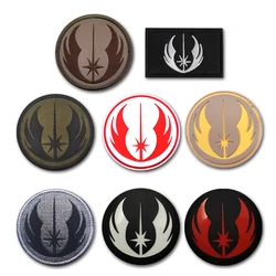 Okrągłe logo Jedi Order Haftowane haczyki i pętelki PVC Patch Odblaskowe śmieszne motocykle motocyklowe taktyczne naszywki na ramię Outdoor