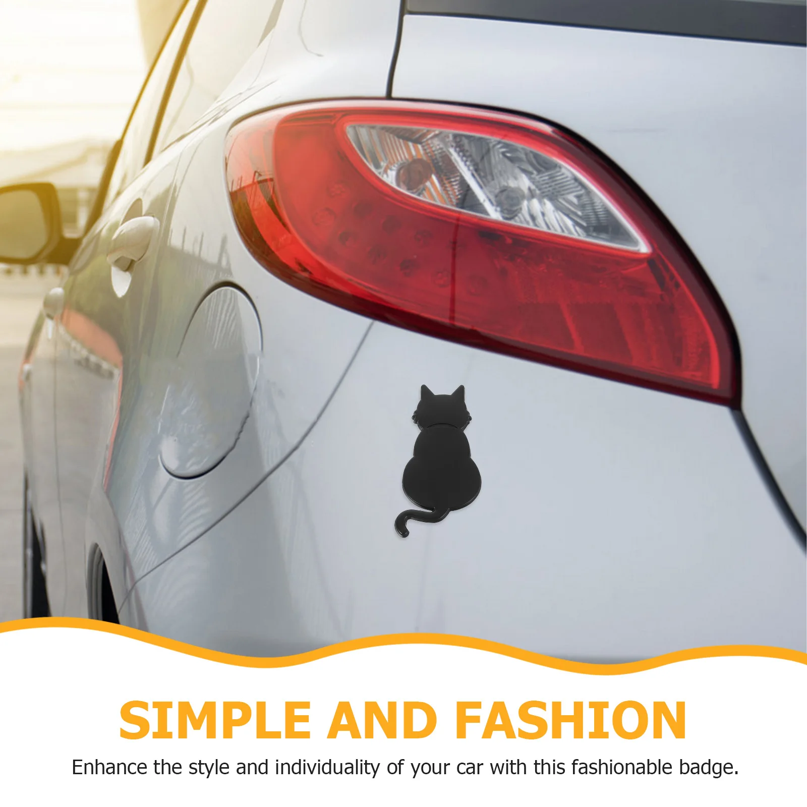 

Pet Cat Car Logo Accessories Sticker Decorations Decorative Stickers Decal Metal Bumper for Cars