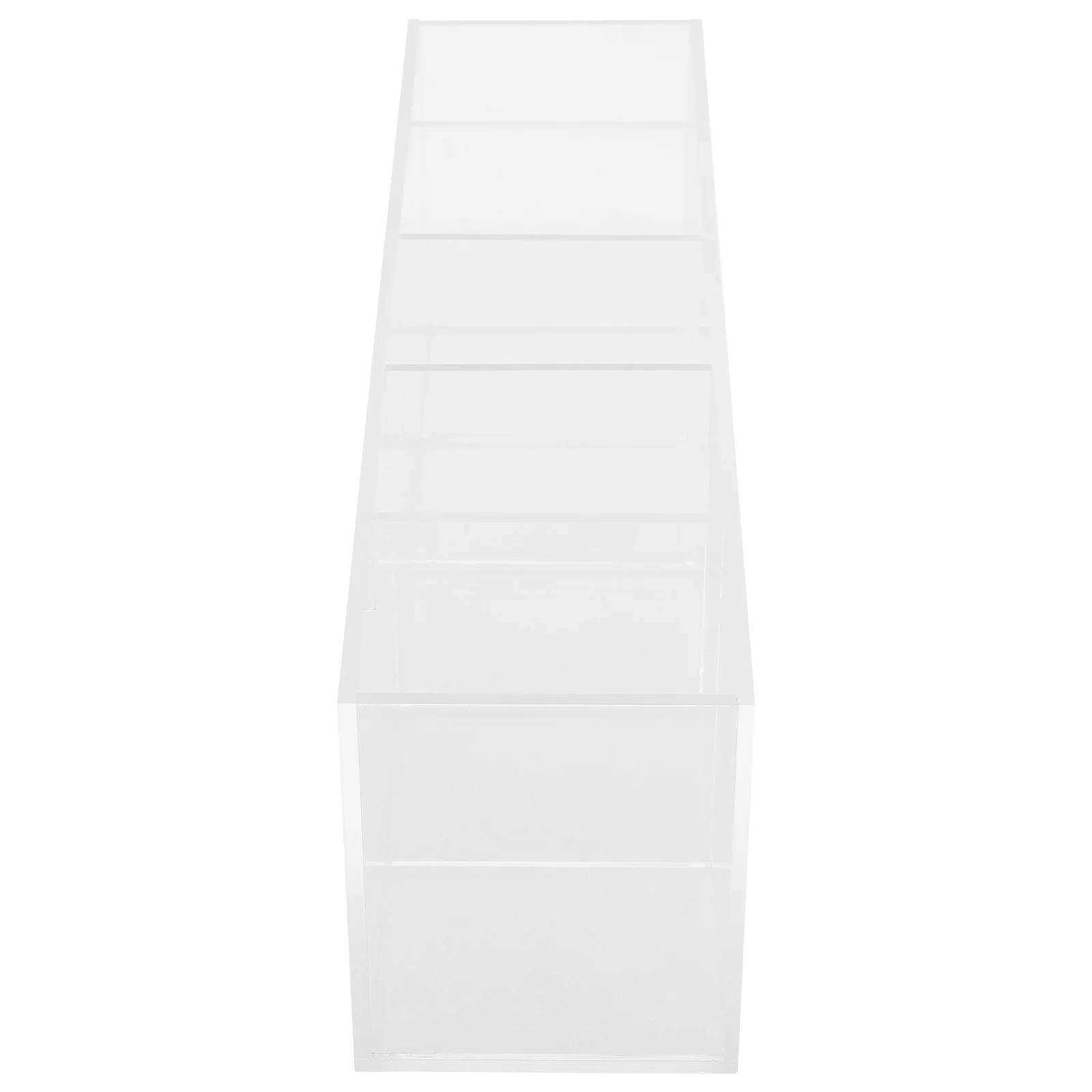 Acrylic Pen Holder Desktop Storage Box Lightweight Smooth Surface Multi-Grid Compartments Stationery Organizer