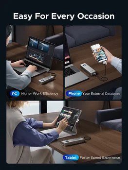 Krabice ORICO RGB 40Gbps USB4 M.2 SSD 8TB s chladicím ventilátorem, PCIe4.0 NVME, hliníková, kompatibilní s Thunderbolt 3/4 10 nejlepší prodej 8TB M2 SSD - №3