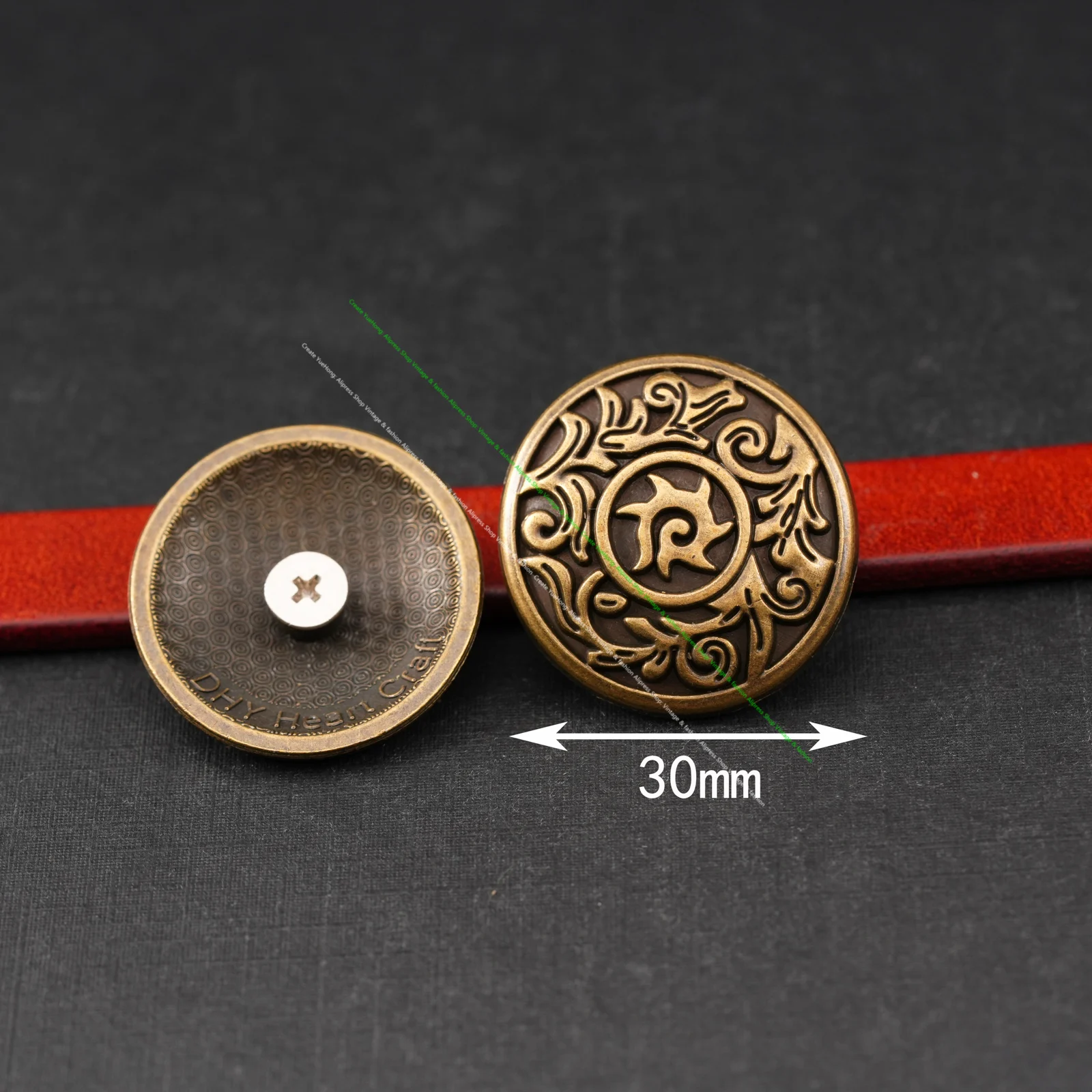 10PC 31*30MM Trabal BRASS SUN TOTEM FLOWER LEATHERCRAFT DECORATION CONCHO HORSE SADDLES STUDS SCREWBACK