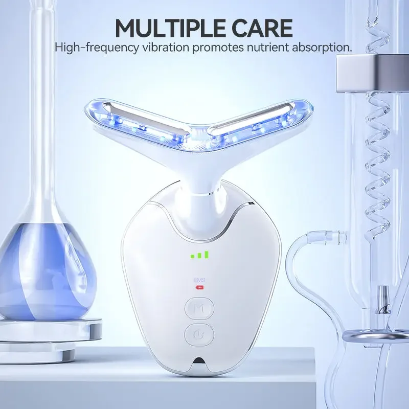 Hot-selling Anti-aging ABS USB Rechargeable Lithium Battery Wireless Remote Control Facial Massager Face and Neck