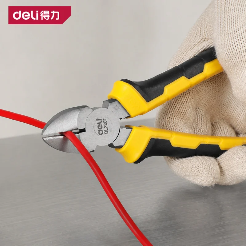 Diagonal Cutting Pliers 6/7 Inch 55# High Carbon Steel Forged Side Cutters Induction Hardened PVC Grip Wire Cutter Electrician