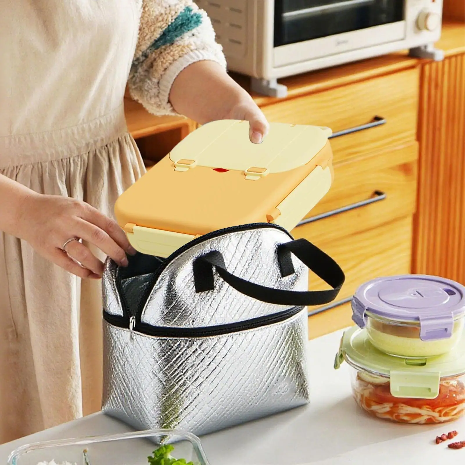 

Ланч-бокс для детей, 1000 мл, детский контейнер для закусок, герметичный контейнер для обеда для дошкольников, школы, детского сада, путешествий