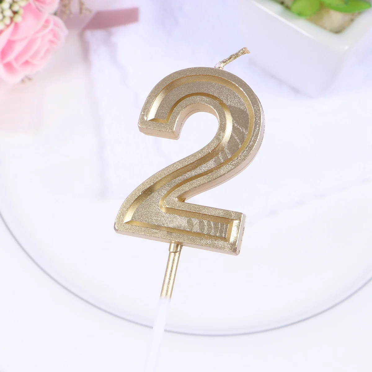 

Number Candles Gold Glitter Happy Birthday Cake Topper Decoration Smokeless Wax Safe Party Celebration Number Candles For
