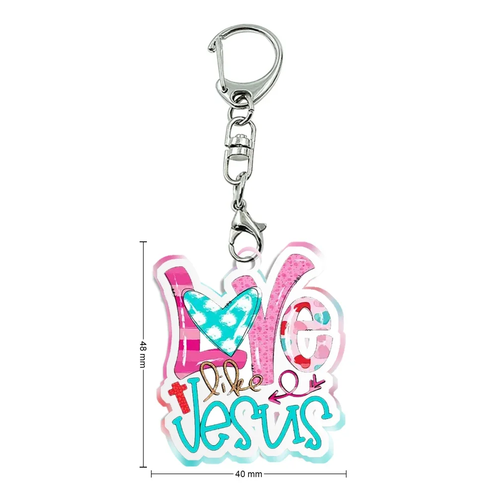 New Women Men Acrylic Romantic Cute Keychain Transparent Acrylic Trinket Gifts For Friends Pendants