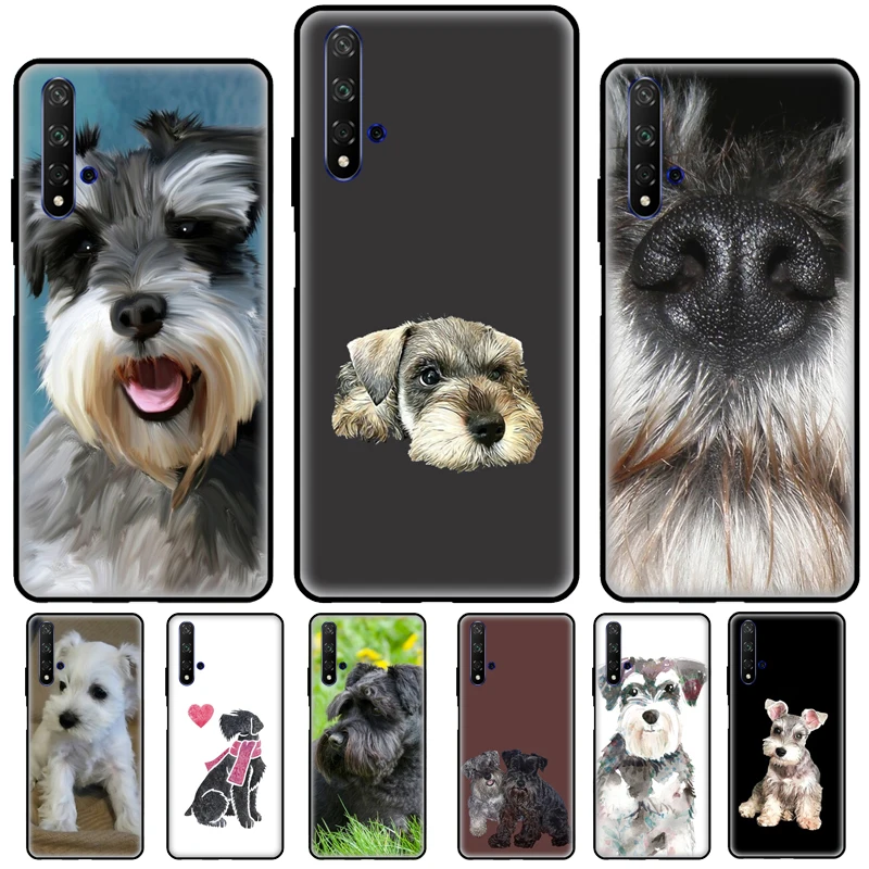 Miniature Schnauzer Puppy Dog For Huawei Nova 5T 2Z 2 3 i Y7A Y6P Y5P 2020 Y3 II Y5 Y6 Y7 2017 2018 Y9 Prime 2019 Case