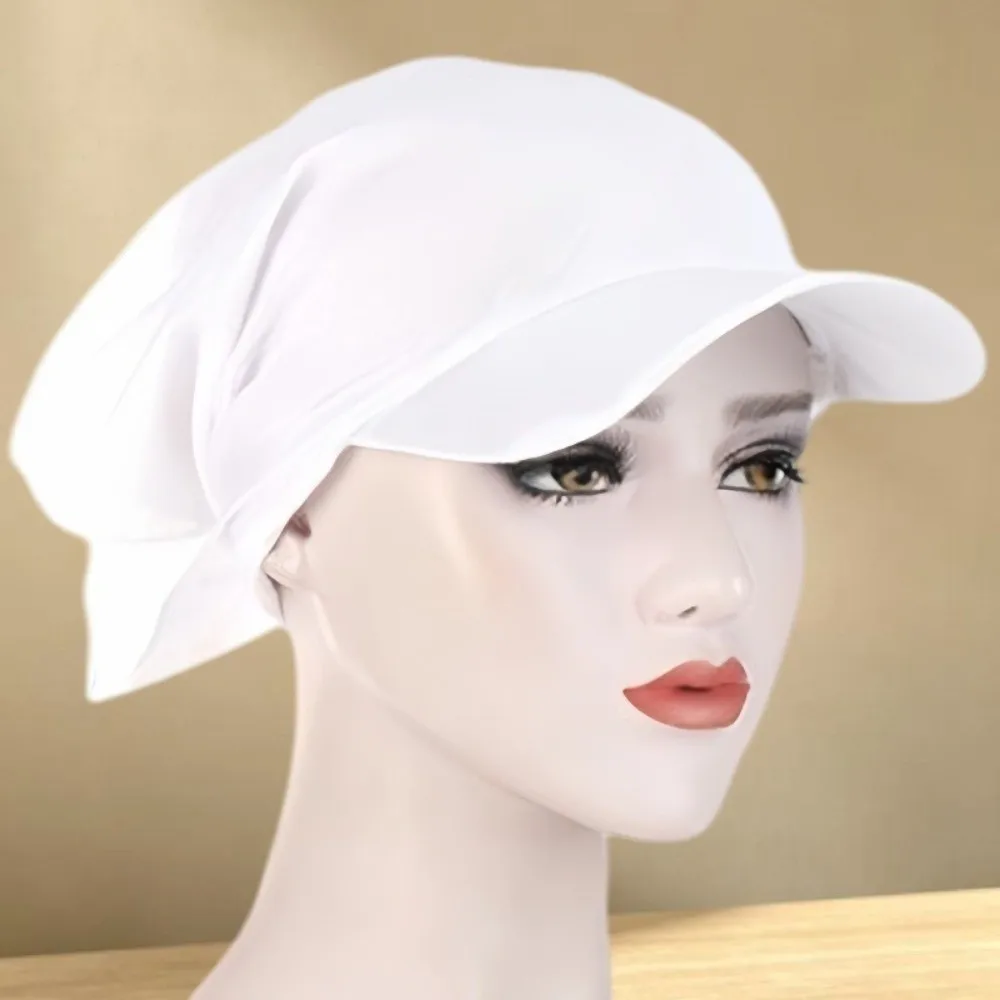 Fashion Brim Design Sun Visor Hat Pre-Tied Style Pure Color Beach Sun Hat Lightweight Breathable Turban Hat Outdoor Summer