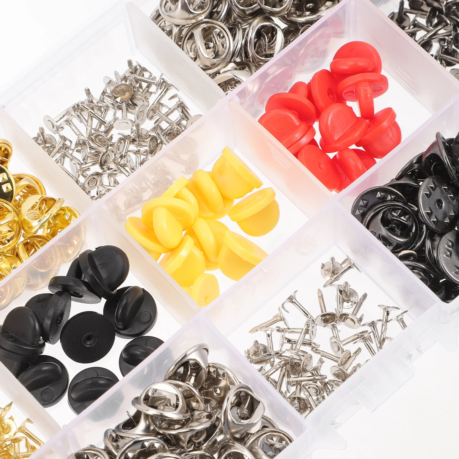 

430pcs Metal Brooch Backs Replacement Wear-Resistant Clutch Tie Tacks For Badge Lapel Pin Clasp Brooch Accessory Multi-Function