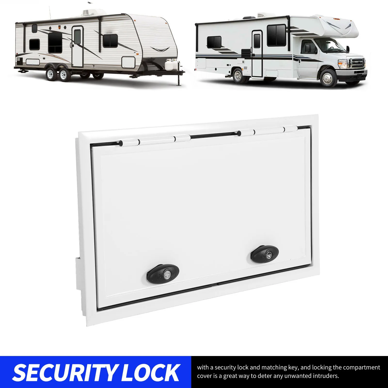 Baggage Cargo Compartment Door Construction Heavy Duty RV Baggage Door Waterproof Sealing for Campers Motorhomes