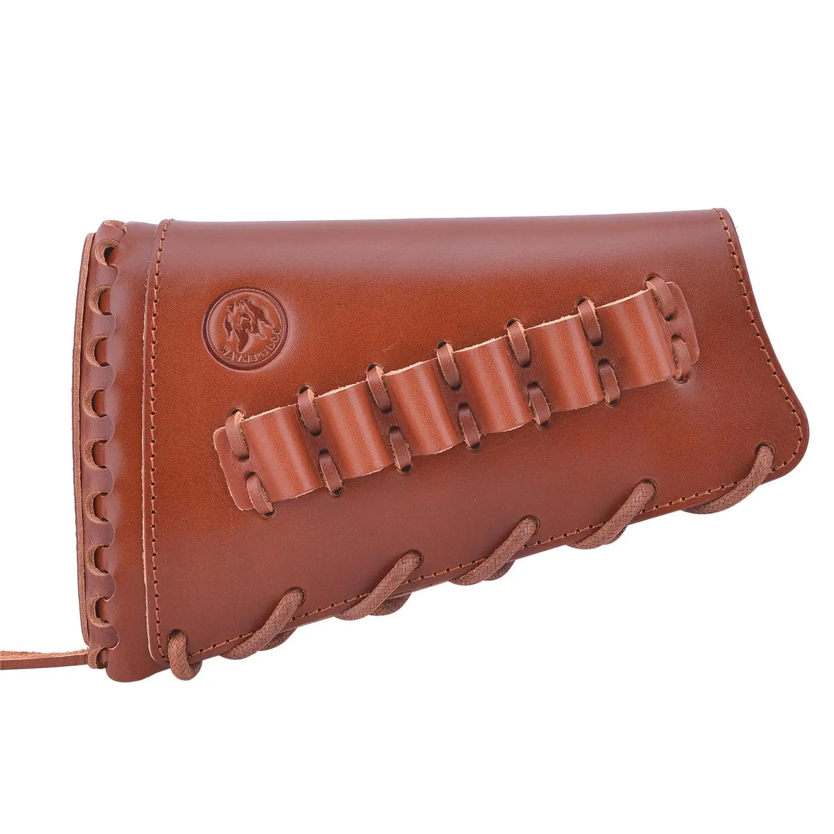 New Cowhide Leather Rifle Buttstock Shotgun Magazine Pouch for.45/70 .308 .30-06 .30/30 .357 .22LR 12GA 16GA 20GA Right Handed