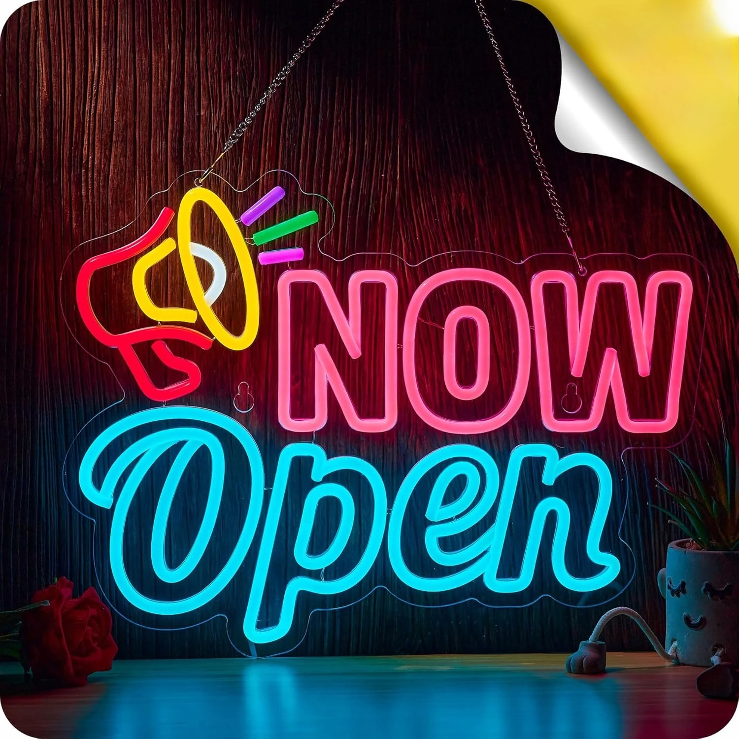 Yes We Are Open Neon Sign USB Dimmable LED Neon Light for Tattoo Salon Studio Shop Business Logo Commercial Street Decor Gift